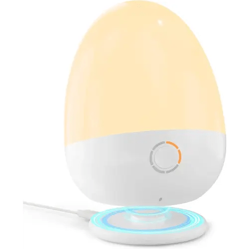 Touch Egg Night Light for Baby Nursery, Rechargeable Portable Kids Nightlight Lamp with 1-6H Feeding Timer, 3 Color Temperatures Dimmable, Ideal for New Moms of Toddlers