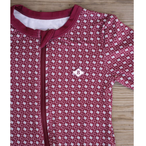 Baby Zip Up - Texas - Maroon & Grey – BURLEBO