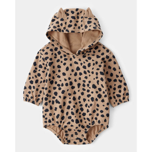 Baby Leopard Hooded Long-Sleeve Bubble Romper - Brown - Carter's | Carter's