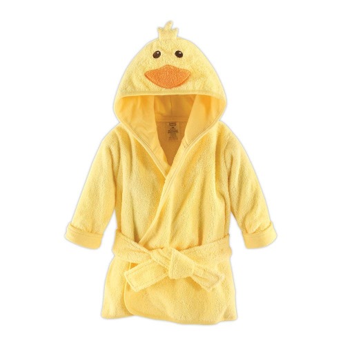 Animal Face Hooded Bathrobe - Yellow Duck