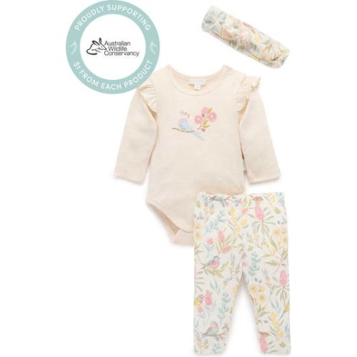 3 Piece Australiana Set with Headband, 6-12M