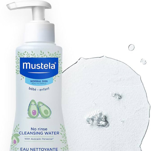 Mustela No-Rinse Micellar Cleansing Water for Babies - Made with Natural Avocado Perseose & Aloe Vera - Safely Cleans Baby's Face, Hands & Diaper Area - 1 or 2-Pack - Various Sizes