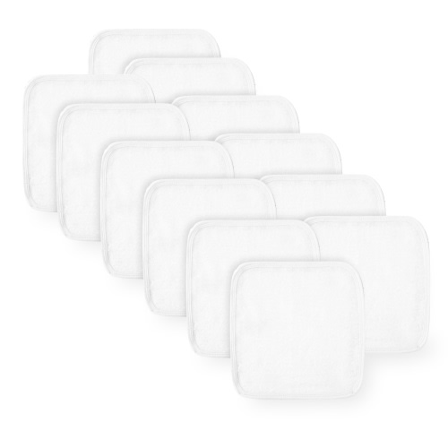 Koala Baby 12 Pack White Knit Solid Washcloths Set