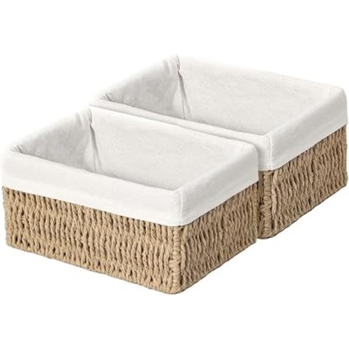Wicker Storage Baskets, Hand Woven Baskets for Shelves,Natural Baskets for Organizing ,2park,Set of Natural Wicker Storage Basket for Home