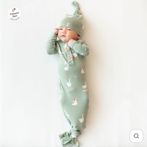 Knotted Gown with Hat Set in Silly Goose