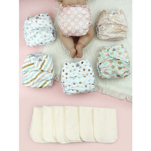 POCKET DIAPER 3.0 WITH INSERTS - 6 PACK(Shallow World)