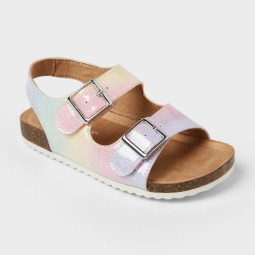 Toddler Reagan Footbed Sandals - Cat & Jack™ Yellow/Pink 11T