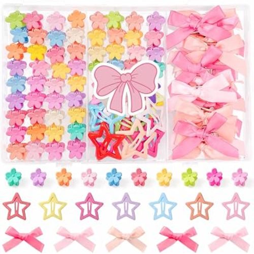 120PCS Colorful Hair Accessories for Girls Hair Clip Set