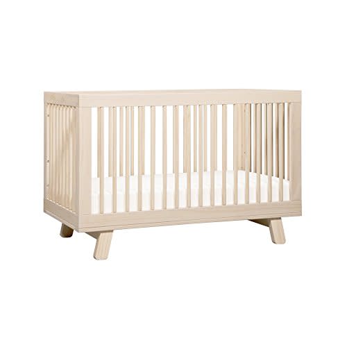 Babyletto Hudson 3-in-1 Convertible Baby Crib - GREENGUARD Gold Certified - Convertible Crib to Toddler Bed and Daybed - Baby Bed with 4 Adjustable Heights - Wooden Crib - Washed Natural