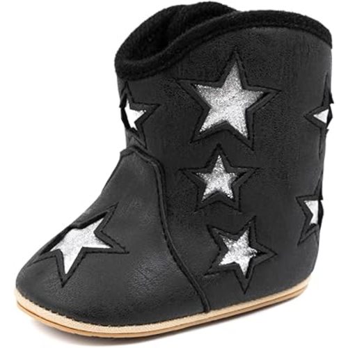 Infant Unisex Warm Fur Lining Soft Boots Baby Winter Ankle Non-Slip Rubber Texture Sole Toddler Winter Snow Crib Shoes