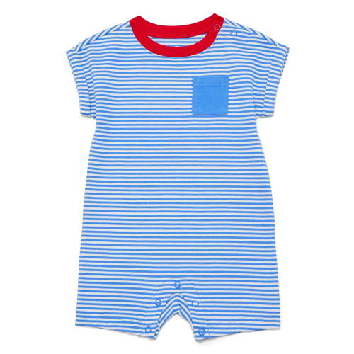 Wonder Nation Baby Boys Striped Pocket Romper, Sizes 0M-24M