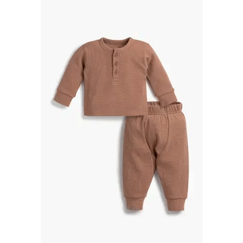 Waffle Two-Piece Set - Organic Baby, Toddler, & Kids Clothes - Monica + Andy, 6-9 months