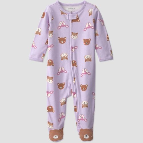 Carter's Just One You® Baby Girls' Wilderness Animals Sleep N' Play - Light Purple 3M