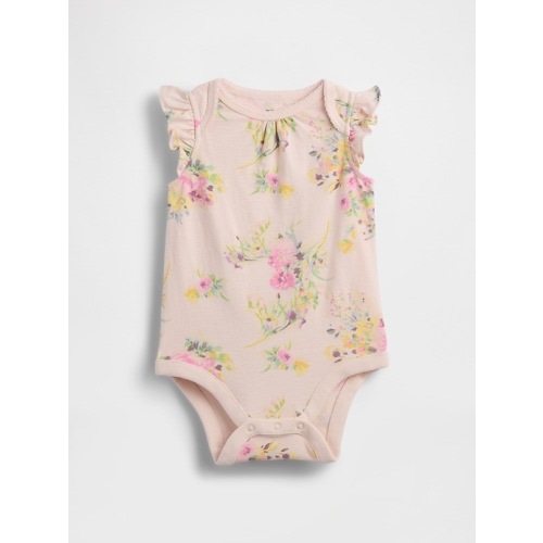 Baby First Favorites Organic Cotton Flutter-Sleeve Bodysuit