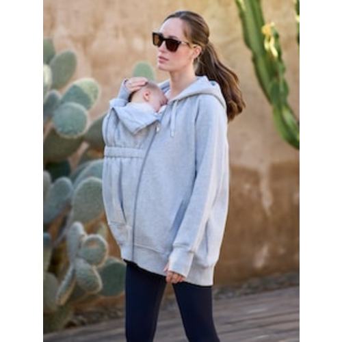 Buy Seraphine Black Cotton Blend Maternity & Baby-Wearing 3-in-1 Hoodie from Next USA