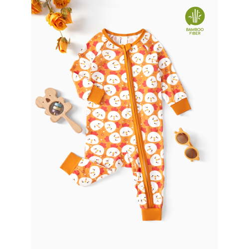 PatPat Baby Pajamas with Bamboo Viscose Footless Baby Sleep N Play Pajamas Zipper Sleeper for Newborn Infant Girls and Boys 0-3 Months