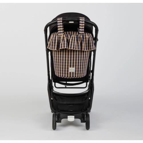 Vichy Basket - Navy + Caramel · Minicoton