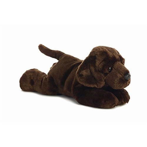 MaxChocolate Lab Flopsie 12 inch - Stuffed Animal by Aurora Plush (31561)