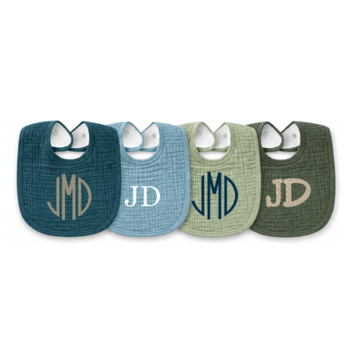 Victoria Milton- Set of Four Muslin Bibs – AHA Designs