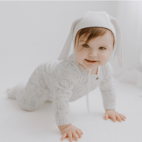 Baby Footie - Bunnies | 100% Organic - Finn + Emma