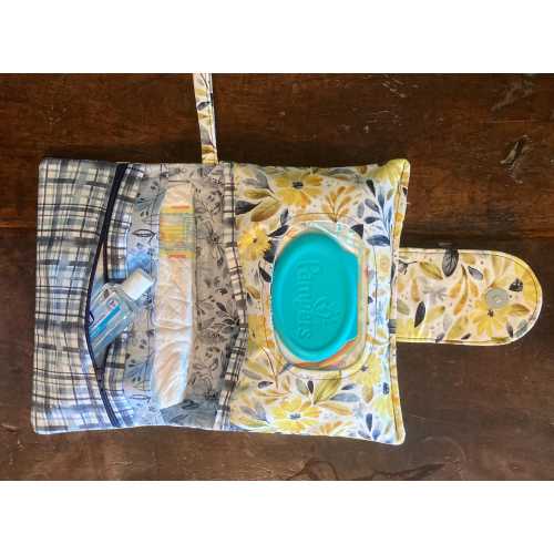 Watercolor Floral Diaper Clutch | Travel Diaper Bag
