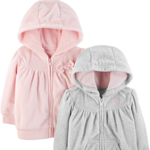 Simple Joys by Carter's Girls' 2-Pack Full Zip Hoodies