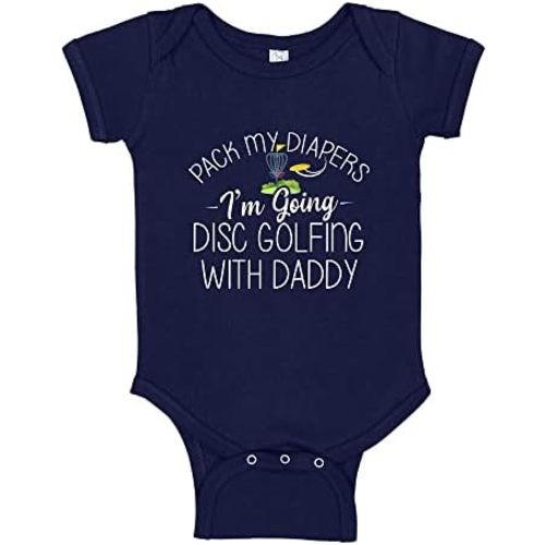 I'm Going Disc Golfing with Daddy Baby One Piece Toddler T-Shirt for Dad's Future Frisbee Golf Buddy