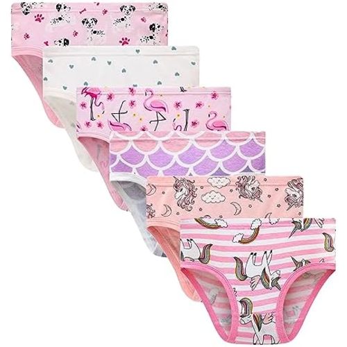 Family Feeling Little Girl Underwear Toddler Panties Big Kids Undies Soft 100% Cotton