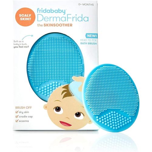 Frida Baby DermaFrida The SkinSoother Baby Bath Brush | Cradle Cap Brush for Babies, Baby Essential for Dry Skin, Cradle Cap Treatment and Eczema | 1 Pack