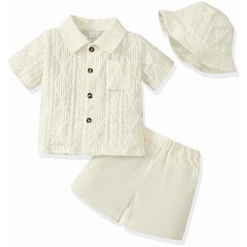 Renotemy Toddler Baby Boy Clothes Summer Outfits Infant Boy Clothing For Little Kid Shorts Sets