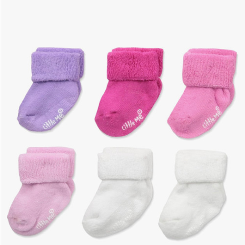 Little Me baby-girls 6 Pack Variety Socks