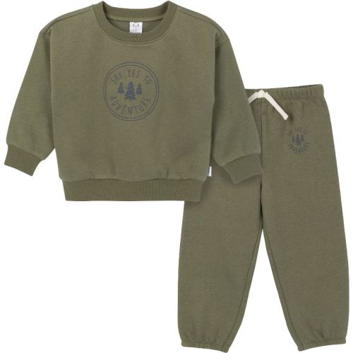 Gerber Baby & Toddler Boys' Fleece Set, 2-Piece, Olive, 12 Months