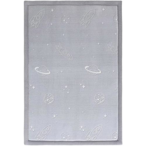 Hakuna Matte CloudSoft Baby Play Mat for Floor 47”x67”- Gentle Arcs Planets