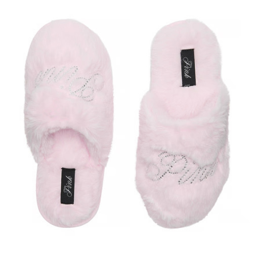 Faux-Fur Closed-Toe Slippers