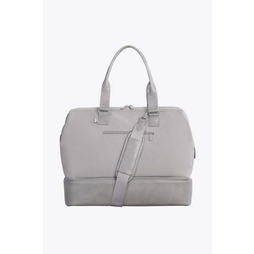 BÉIS 'The Weekender' in Grey - Grey Travel Bag & Duffle Bag