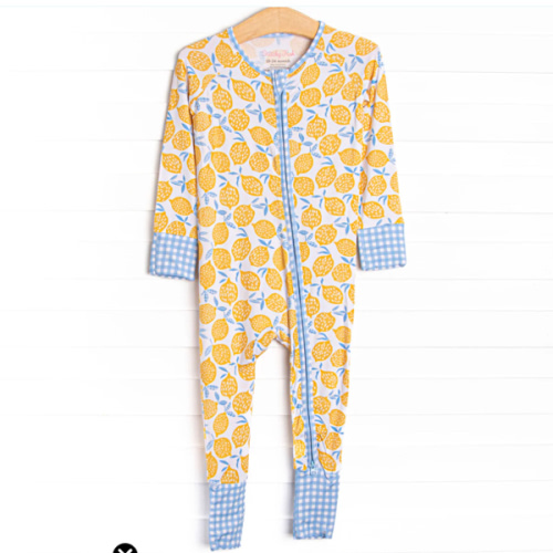 Lakeside Lemonade Bamboo Zippy Pajama, Yellow – Stitchy Fish