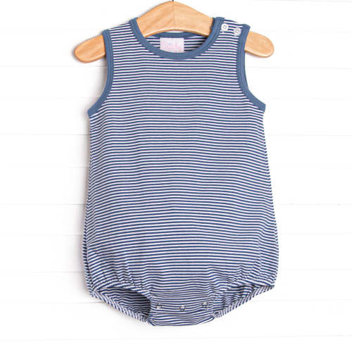 Georgie Bubble, Denim Blue Stripe – Stitchy Fish