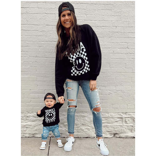 Mama Checkered Sweatshirt