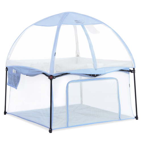 Dream On Me Ziggy Square Playpen with Canopy, Blue, (Model # 4434-BLU)