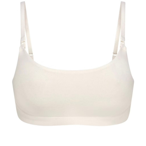 COTTON JERSEY MATERNITY NURSING SCOOP BRALETTE | MARBLE | SKIMS