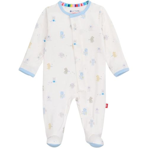 Magnetic Me Boys Modal Magnetic Baby Footie Pajamas | Silky Soft Modal Fabric | Baby Sleepers Available in Sizes PRE - 24M