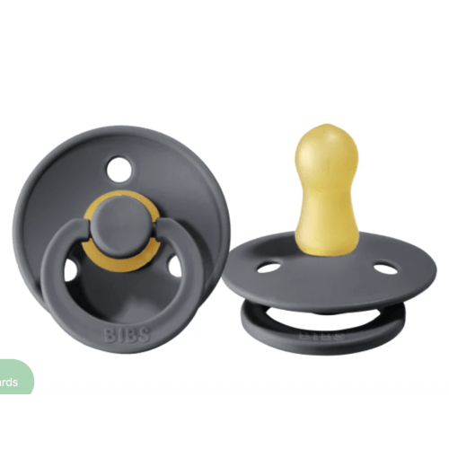 BIBS USA- Natural Rubber Pacifier 2 Pack - Iron