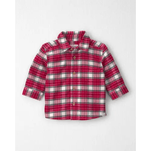 Baby Boy Organic Cotton Flannel Button-Down Shirt - Little Planet | Carter's