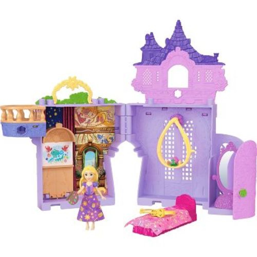 Disney Princess Rapunzel Storytime Stackers Doll House, Small Doll, Pascal Figure & 7 Accessories