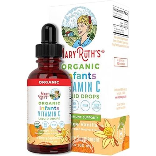 MaryRuth's Infant Vitamin C Drops | USDA Organic | Vitamin C Supplement for Infants | Ages 0-12 Months | Vitamin for Immune Support & Overall Health | Vegan | Non-GMO | Gluten Free | 30 Servings