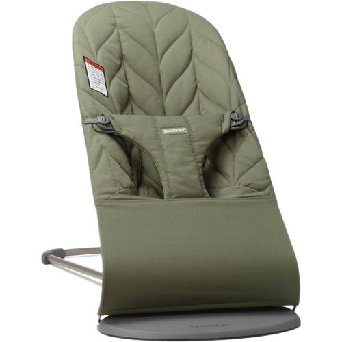 BabyBjorn Bouncer Bliss, Cotton Petal Quilt, Dark Green