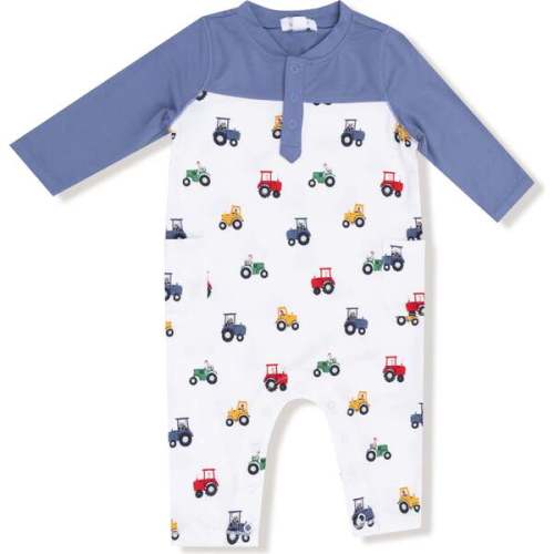 Romper, with Contrast SleevesMini Tractors - Angel Dear | Maisonette