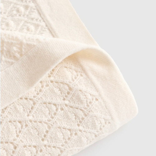 Pointelle Baby Blanket Ivory