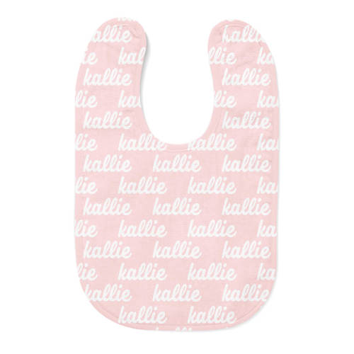 Personalized Baby Name Bib | Baby Pink
