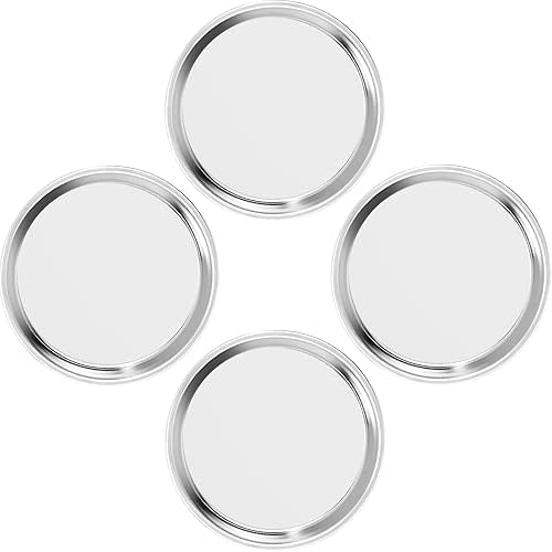 Stainless Steel Kids Plates 4 Packs, 8" Non Divided Toddlers Portion Control Plate, Non Toxic & BPA Free |Unbreakable |Dishwasher Safe Baby Snack Dish for Daycare, Restaurant Outings & Travel